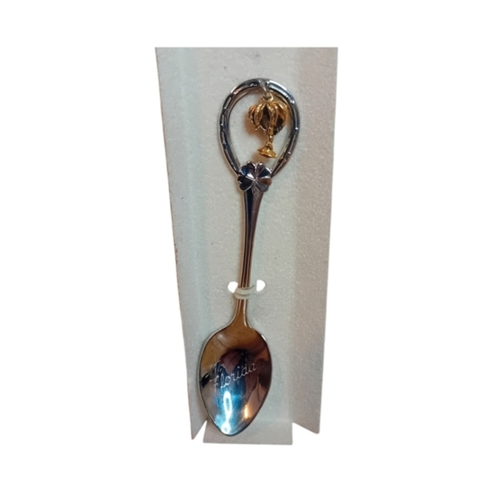 New Vintage Florida Palm Tree Trinket Collectible Collector's Spoon USA Retro 4"
